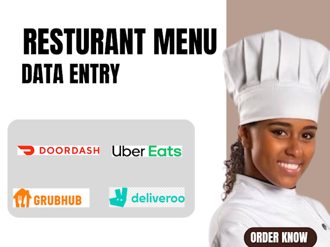 Gig Preview - Do ubereats menu grubhub doordash uber eats websites food delivery app