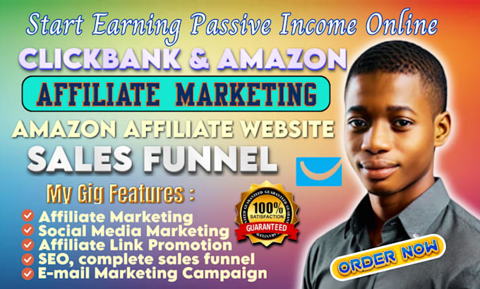 Gig Preview - Do autopilot clickbank marketing sales funnel, amazon affiliate website