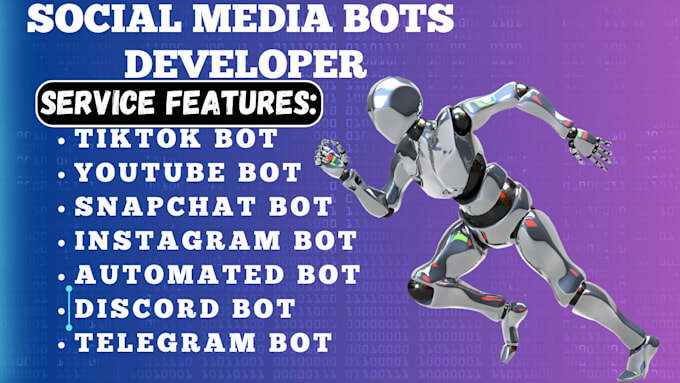 Gig Preview - Develop custom api bots for instagram telegram and tiktok api bot auto reply bot