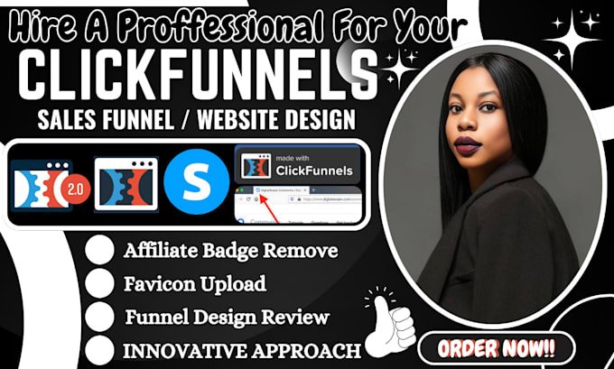 Gig Preview - Clickfunnels affiliate badge, favicon upload, review clickfunnels sales funnel