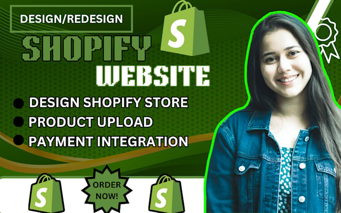 Gig Preview - Redesign shopify website shopify redesign setup shopify store website design