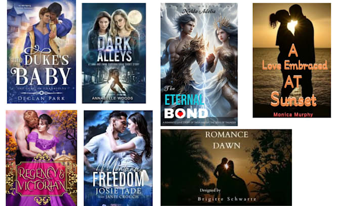 Gig Preview - Design captivating romance ebook covers to attract readers