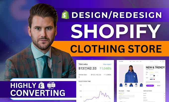 Bestseller - design shopify dropshipping store,shopify clothing fashion store shopify website