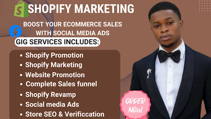 Gig Preview - Boost your shopify sales, shopify marketing,  shopify promotion or sales funnel