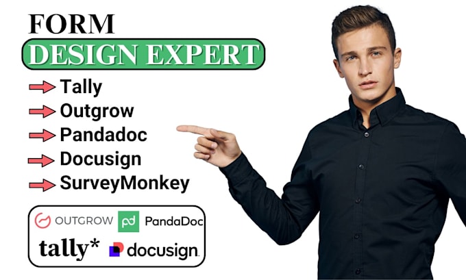 Gig Preview - Design online form 123formbuilder outgrow tally surveymonkey pandadoc docusign