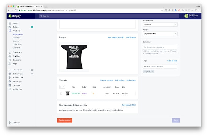 Gig Preview - Implement color swatches and styled button for shopify product variants