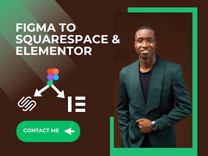 Gig Preview - Implement figma design on squarespace, elementor, convert figma to squarespace