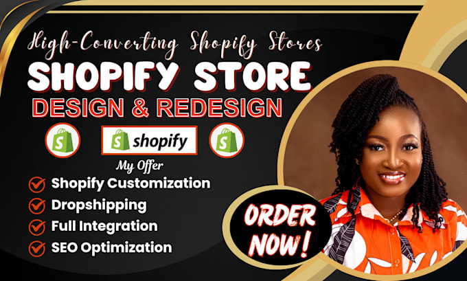 Gig Preview - Do shopify store redesign, store design, cloning and dropshipping setup