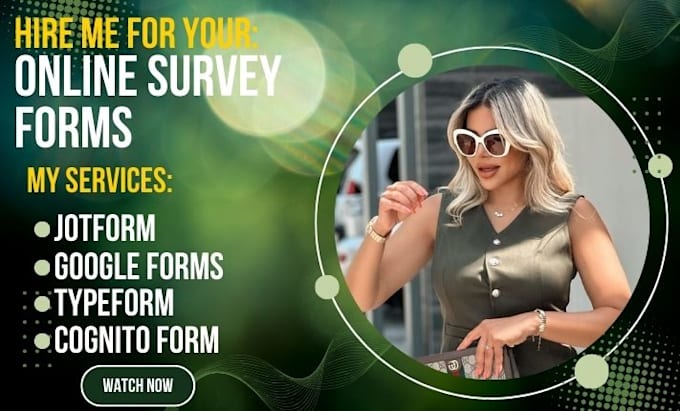 Gig Preview - Design jotform zoho quiz google form cognito online survey questionnaire form