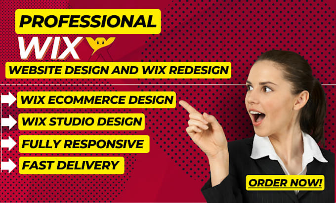 Gig Preview - Design wix ecommerce, wix website design wix website redesign wix studio design