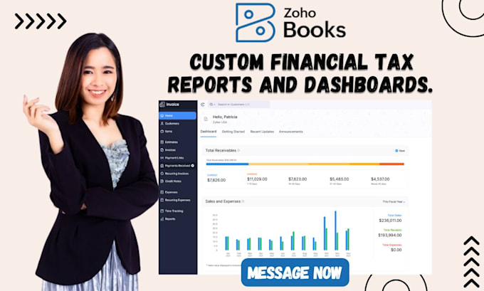 Gig Preview - Create custom financial tax reports and dashboards in zoho books