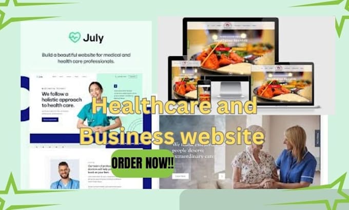 Gig Preview - Design home care, medical, vacation, restaurant, and catering websites