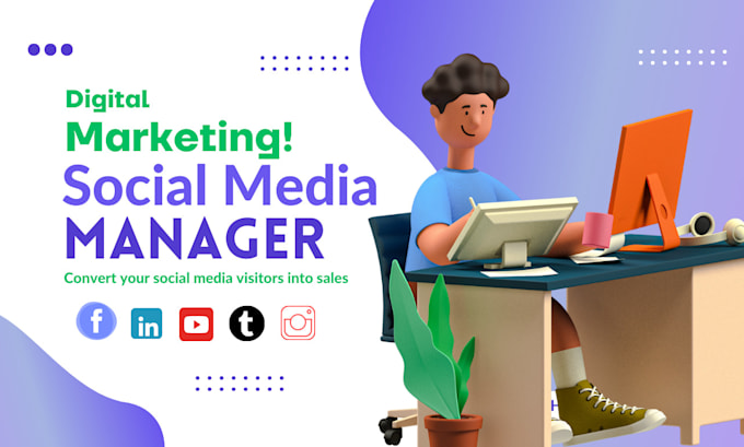 Gig Preview - Be your personal social media marketing manager