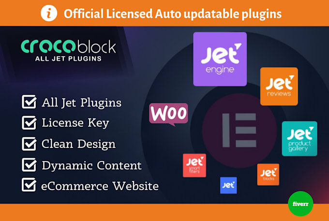 Bestseller - build, customize wordpress website with crocoblock jet plugins and elementor pro