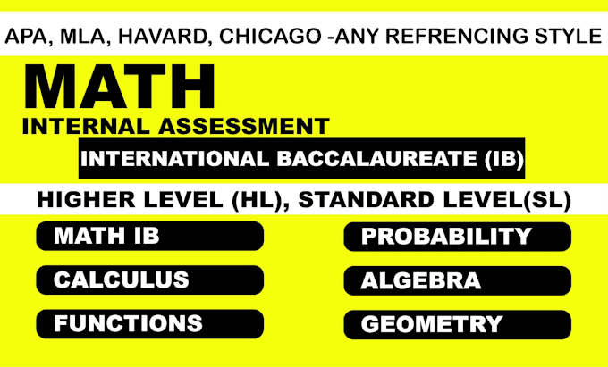 Bestseller - assist you with sl and hl math ia for ib