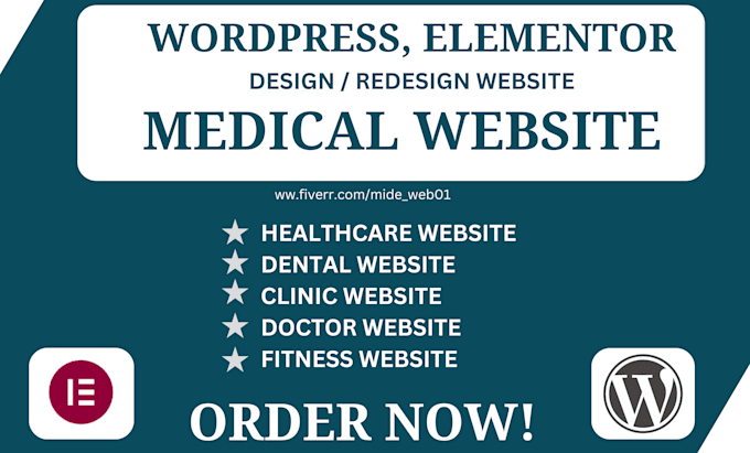 Gig Preview - Design healthcare website, medical website, dental website and hospital website