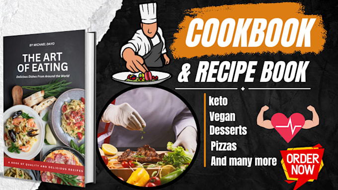 Gig Preview - Write high quality cookbook, recipe book, meal plan and do kdp format