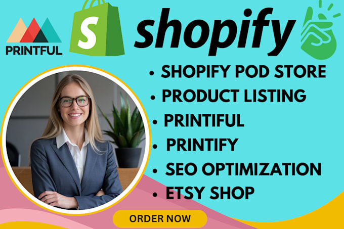 Gig Preview - Boost shopify store with print on demand setup printiful, printify gelato