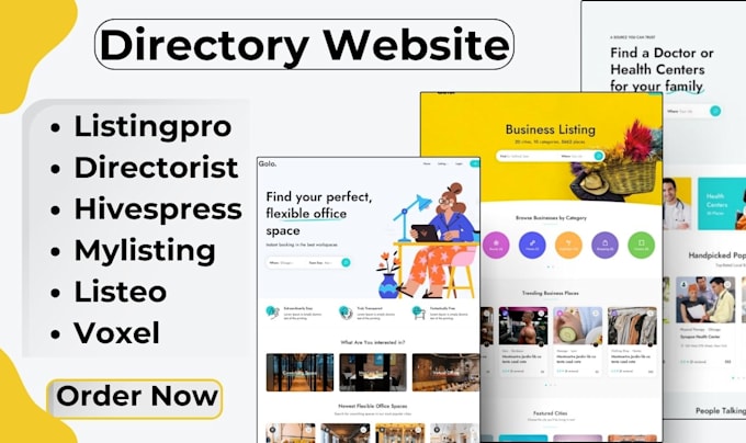 Gig Preview - Create any directory website brilliant directory website using directorist