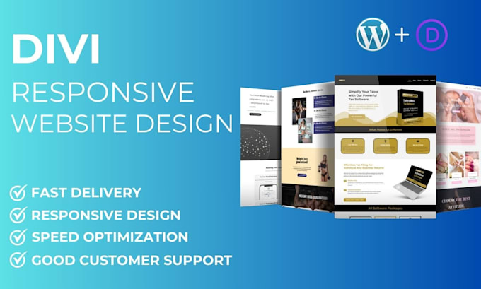 Gig Preview - Design a modern wordpress divi website using divi theme