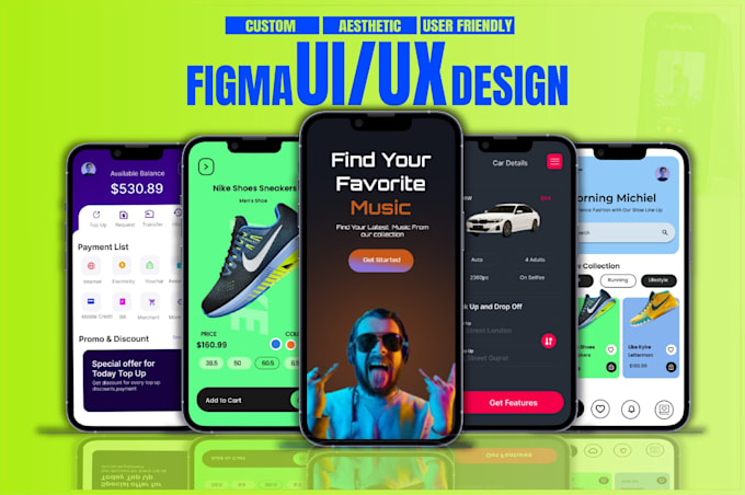 Gig Preview - Do mobile app UI UX design figma prototype, website mockup, dashboard UI UX