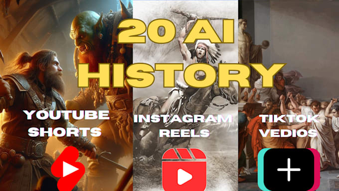 Bestseller - create faceless ai history youtube short vedios and instagram reels