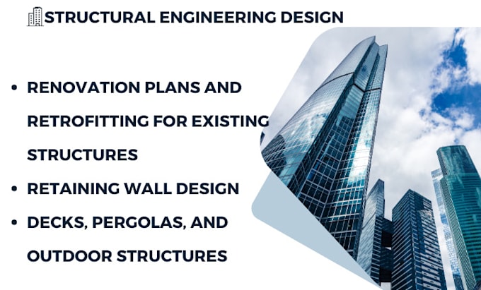 Gig Preview - Civil and structural engineering for residential, timber, concrete, city permit