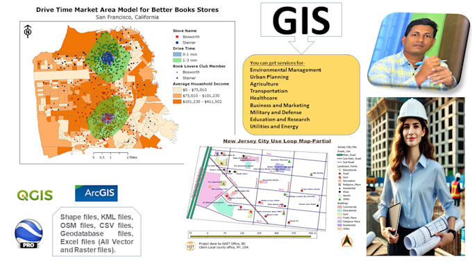 Gig Preview - Spatial analysis and gis infographic map visualization in qgis arc gis