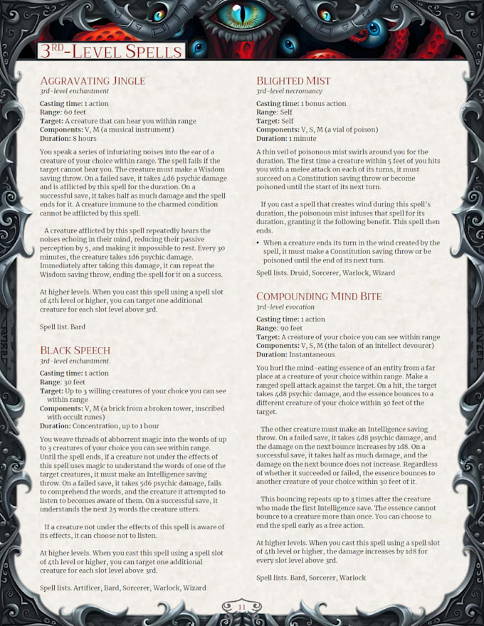 Bestseller - create dnd 5e homebrew spells, subclasses, items, and more