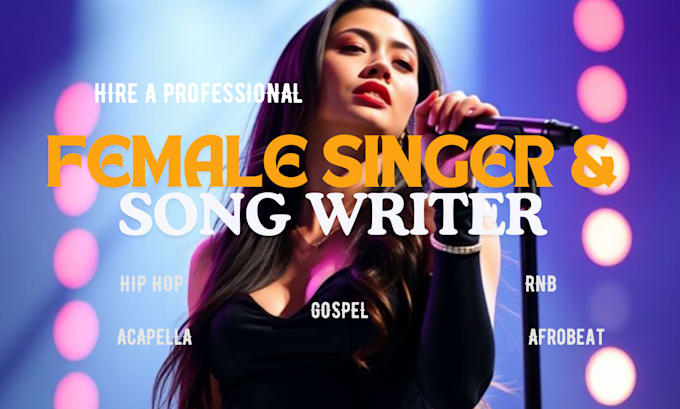 Gig Preview - Be your soulful female singer, songwriter for pop, edm,rock, rap, songwriting