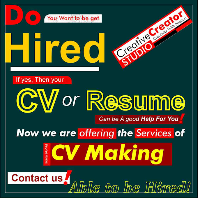 Gig Preview - Craft a professional job winning CV or resume