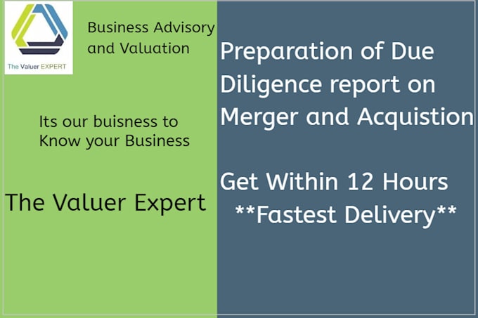 Gig Preview - Do due diligence on merger, acquisition, red flags range of business valuation