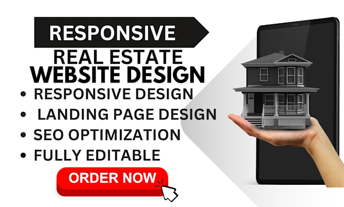 Gig Preview - Design real estate wordpress website realtor landing page SEO