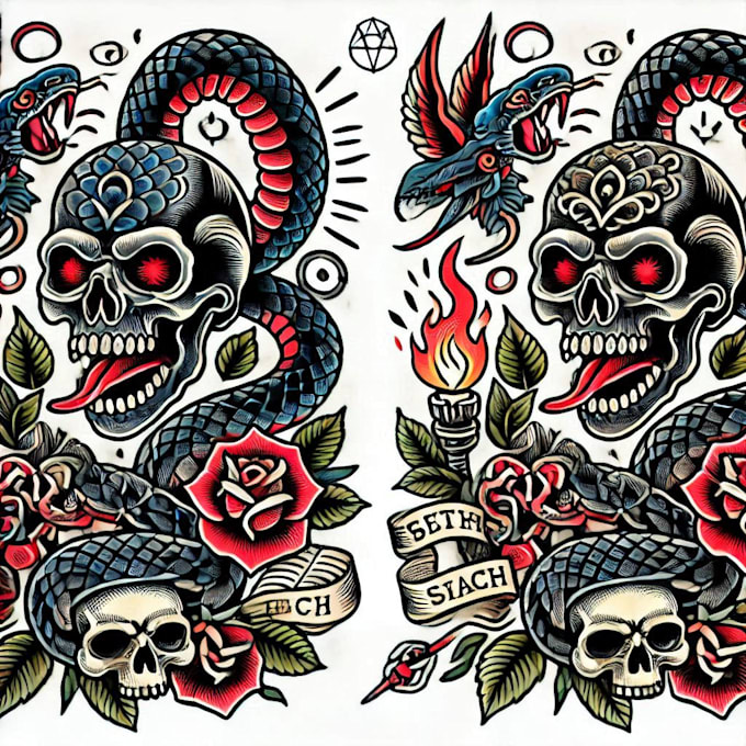 Gig Preview - Custom drawing your traditional or old school tattoo design