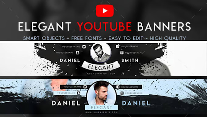 Gig Preview - Create an intriguing youtube banner and logo