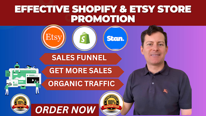 Gig Preview - Offer etsy shopify store promotion etsy traffic etsy store design to boost sales