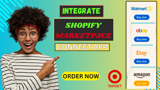 Gig Preview - Integrate shopify with target plus etsy amazon depop ebay lulu direct e junkie