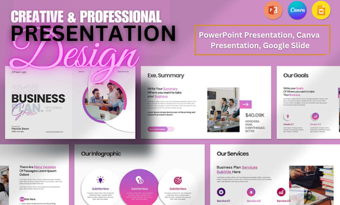 Gig Preview - Design master slides, google slide, canva presentation, powerpoint redesign