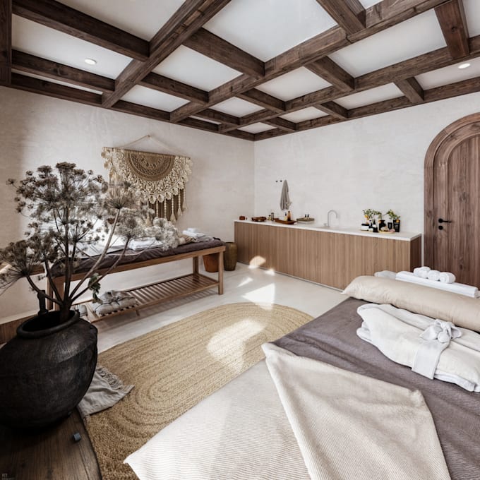 Gig Preview - Do 3d design for your spa, and massage room