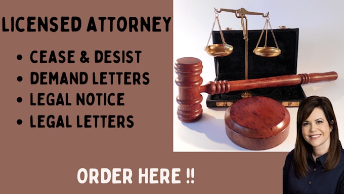 Gig Preview - Draft legal notices, demand letter, cease and desist as your lawyer