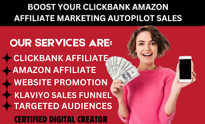 Gig Preview - Drive organic clickbank affiliate marketing, CPA offer link promotion