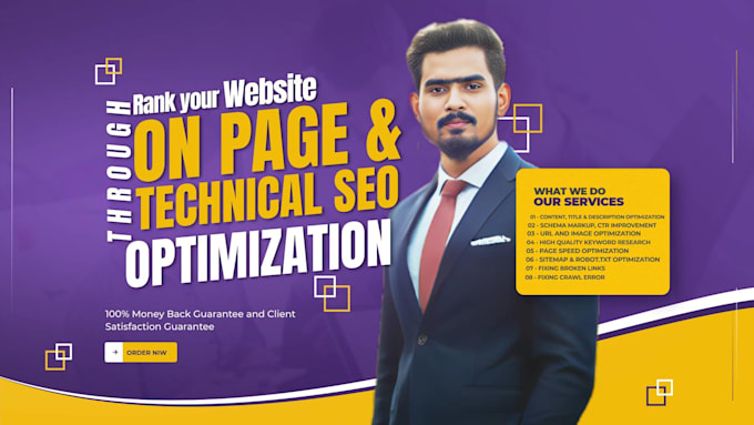 Gig Preview - Do complete on page SEO and technical optimization