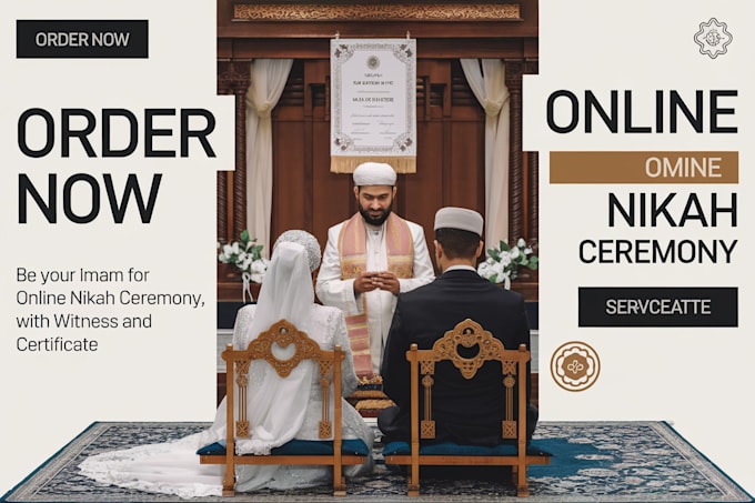 Gig Preview - Do imam nikah online wedding with witness and wedding certificate