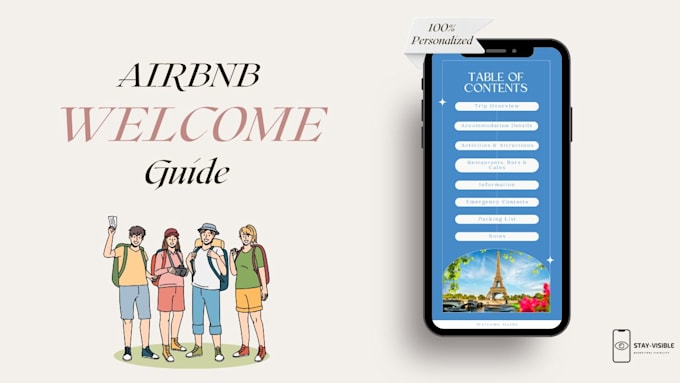 Gig Preview - Design a stunning airbnb welcome guide to wow your guests