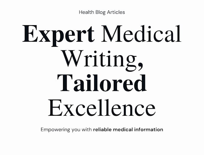 Bestseller - write medical articles or medical blog posts as a doctor