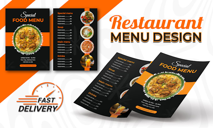 Gig Preview - Design menu or restaurant menu,food menu design, digital menu board