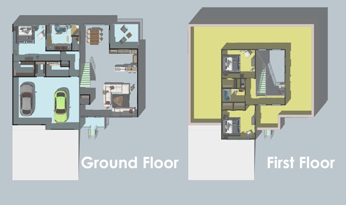 Gig Preview - Make a high quality 3d floor plan very fast