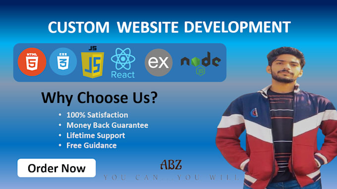 Gig Preview - Develop custom websites as a full stack web developer with quality solution