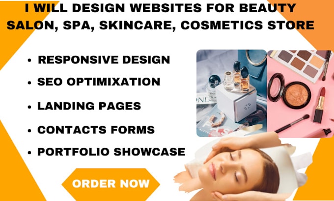 Gig Preview - Design spa website beauty and spa website hair and skincare website