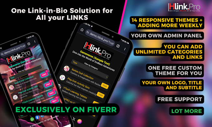 Gig Preview - Provide linktree type hotlink solution for all your links